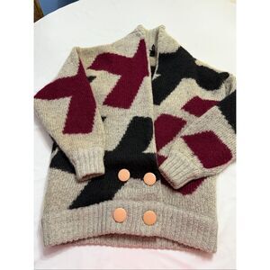 P.G.E. Vintage Mohair Nylon Cardigan Sweater Size Medium